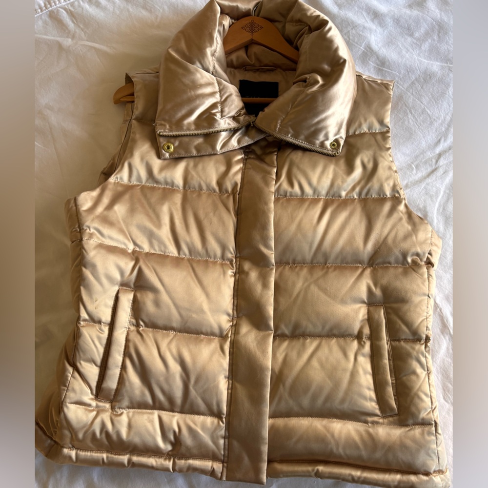 Talbots Shimmering Gold Down Puffer Vest - Picture 11 of 11